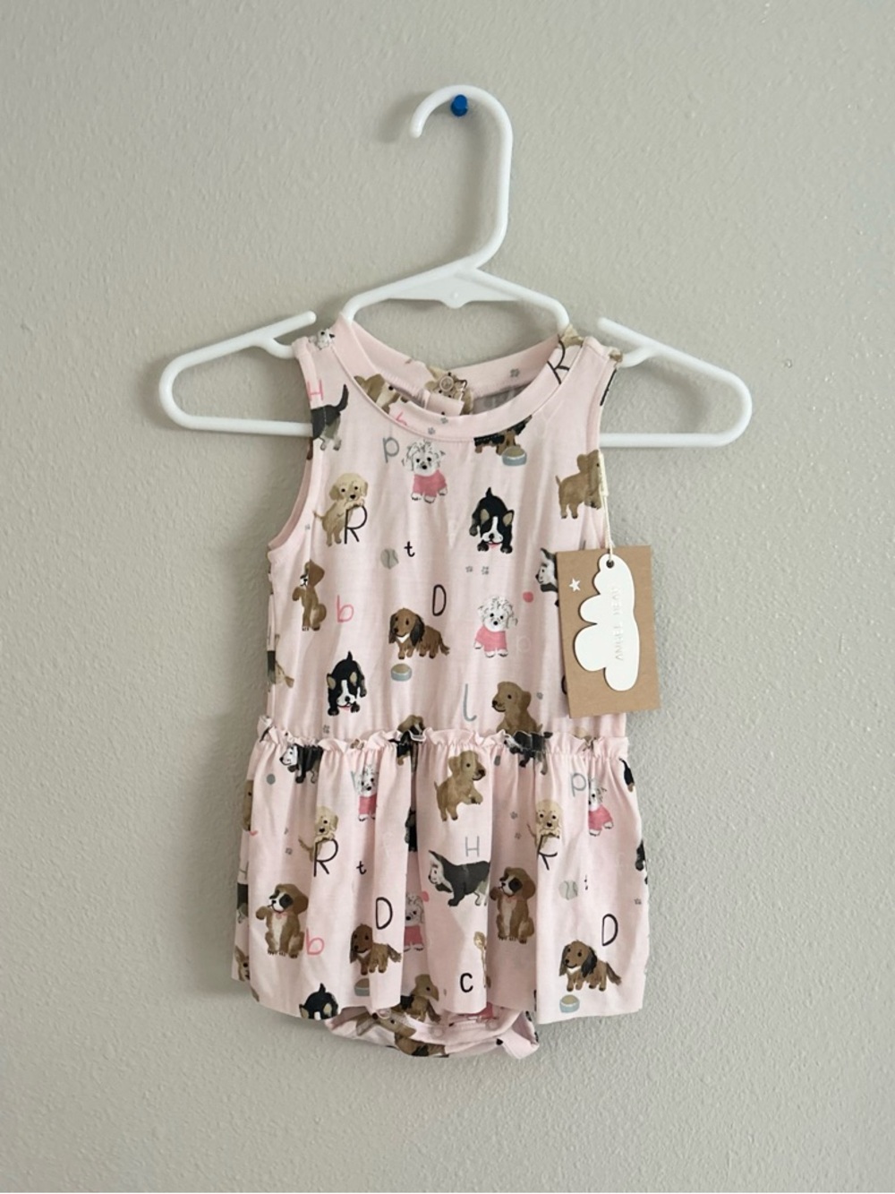 NWT Angel Dear Puppy Alphabet Bodysuit with Skirt